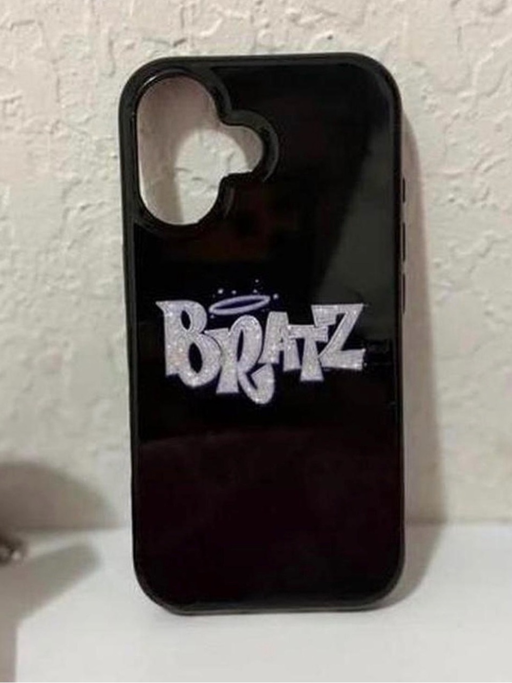New Bratz Logo iPhone 16 Phone Case  Silver Sparkle Y2K #004